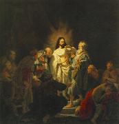 REMBRANDT Harmenszoon van Rijn The Incredulity of St Thomas sg painting